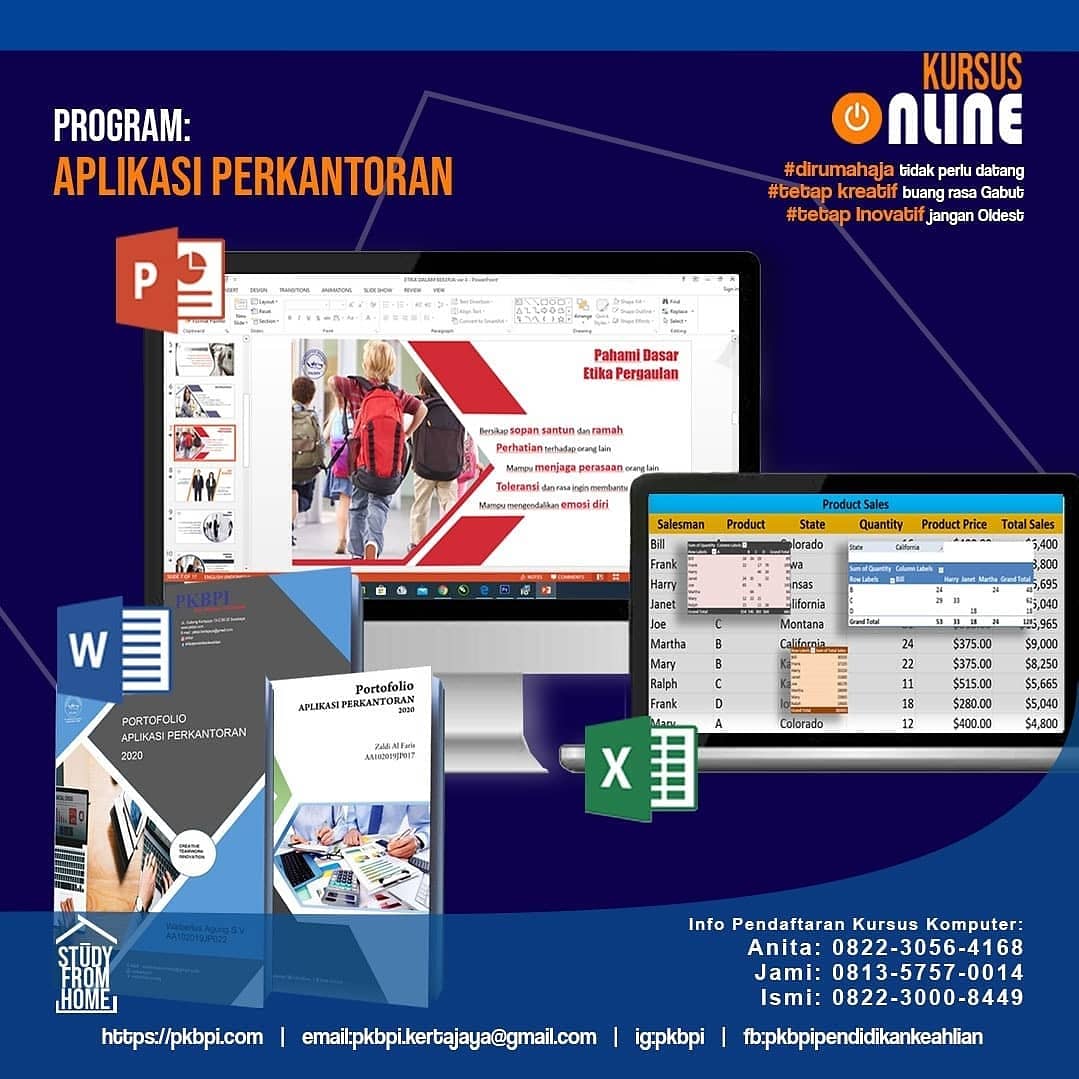 Aplikasi Perkantoran PKBPI Surabaya - Kursus Komputer Online