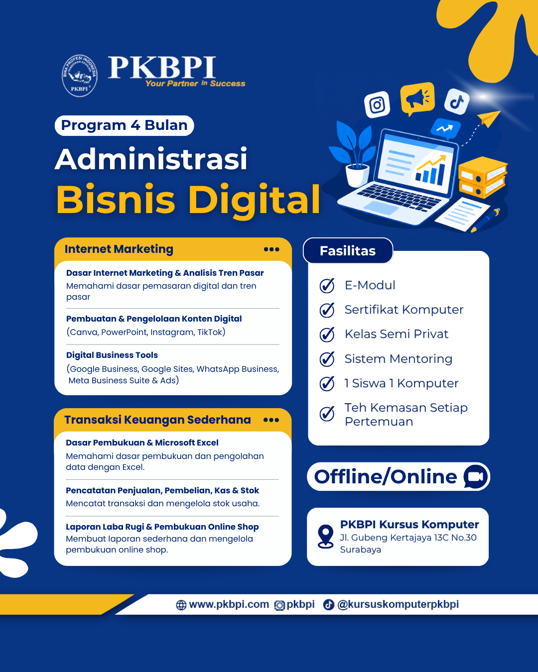 Kursus Komputer PKBPI - Administrasi Bisnis Digital